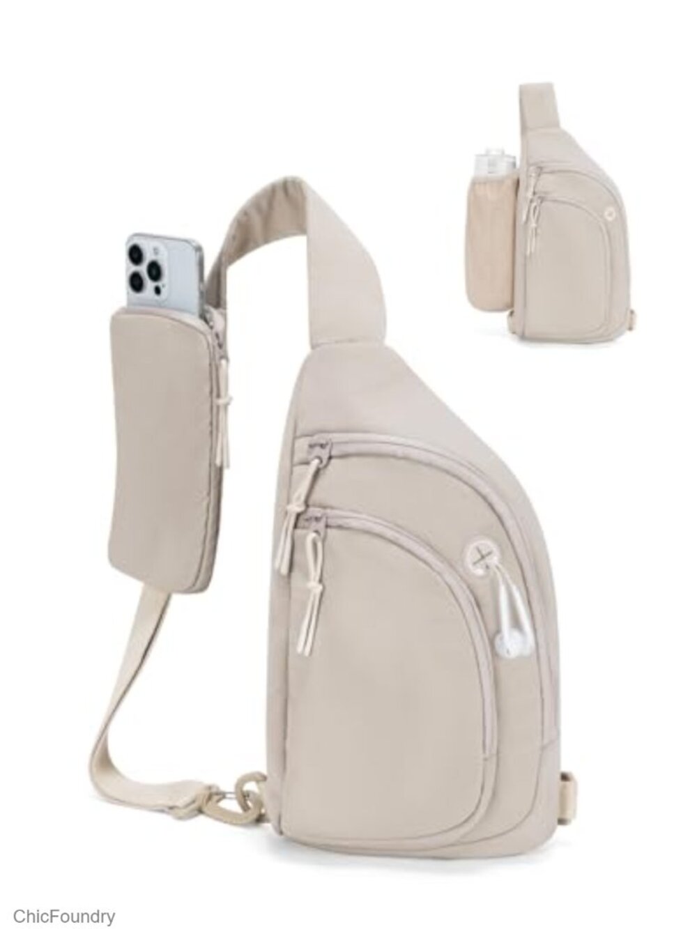 Water-Resistant Nylon Sling Bag Crossbody with RFID Blocking